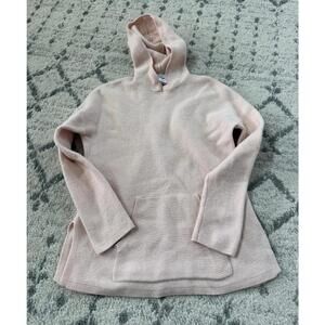 Pink cashmere hooded sweater